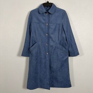 Vintage Forecaster of Boston Long Dress coat lined long sleeve Blue 9/10 Classic
